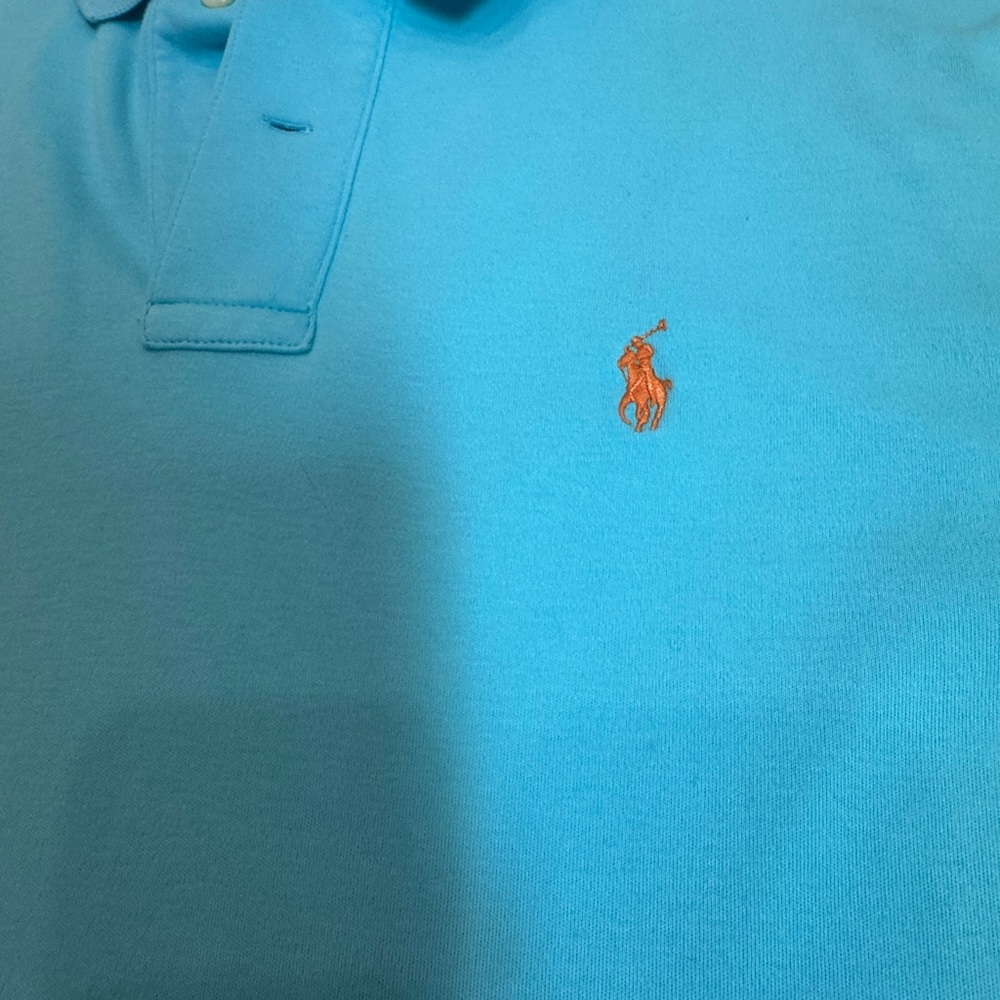 Ralph Lauren Men's Turquoise Polo Shirt - Picture 2 of 4